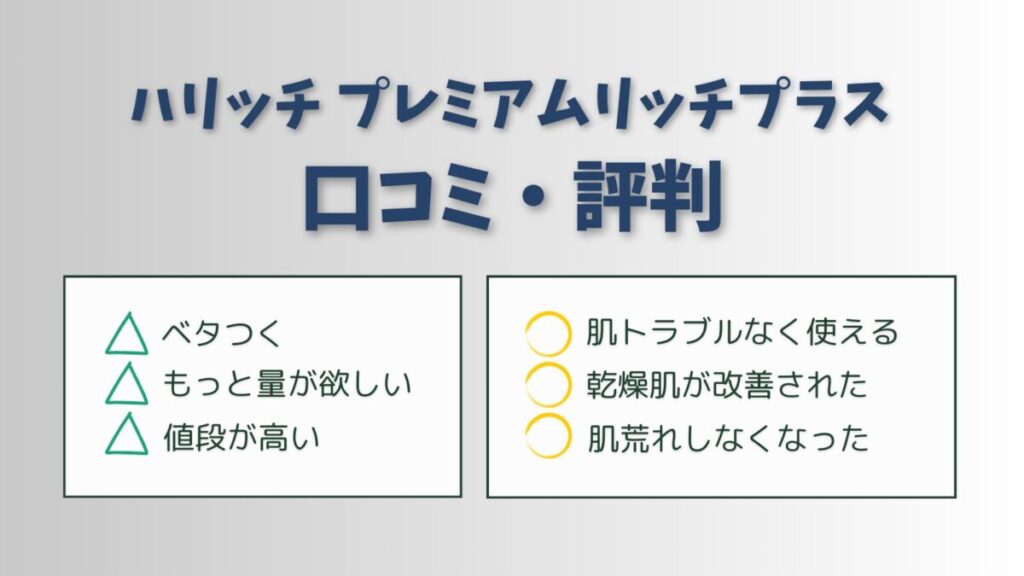 ハリッチプレミアムリッチプラスを特徴から相性まで徹底解説